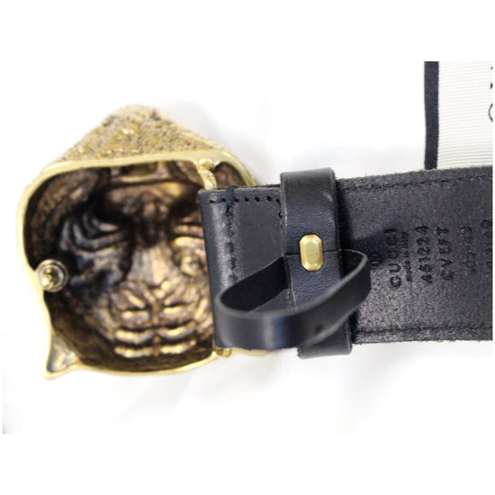 gucci feline belt studded