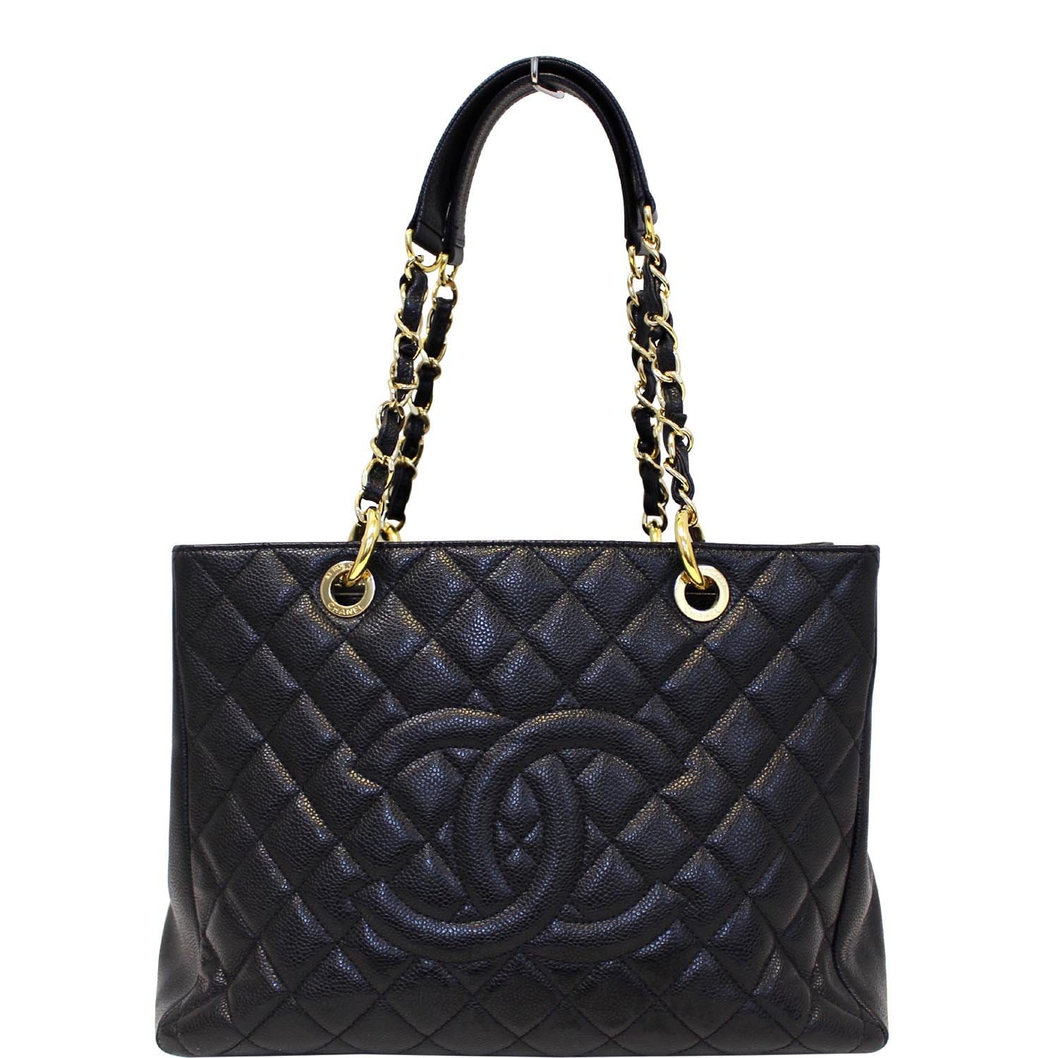 Chanel Red Quilted Caviar Leather Grand Shopping Tote Chanel