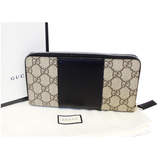 Gucci GG Supreme Monogram Black Wallet/Wristlet - J'adore Fashion Boutique