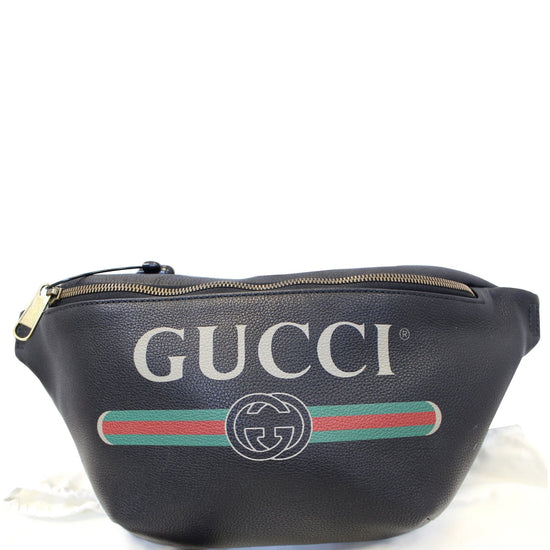 GUCCI Printed Belt Bag Black 493869 from Japan