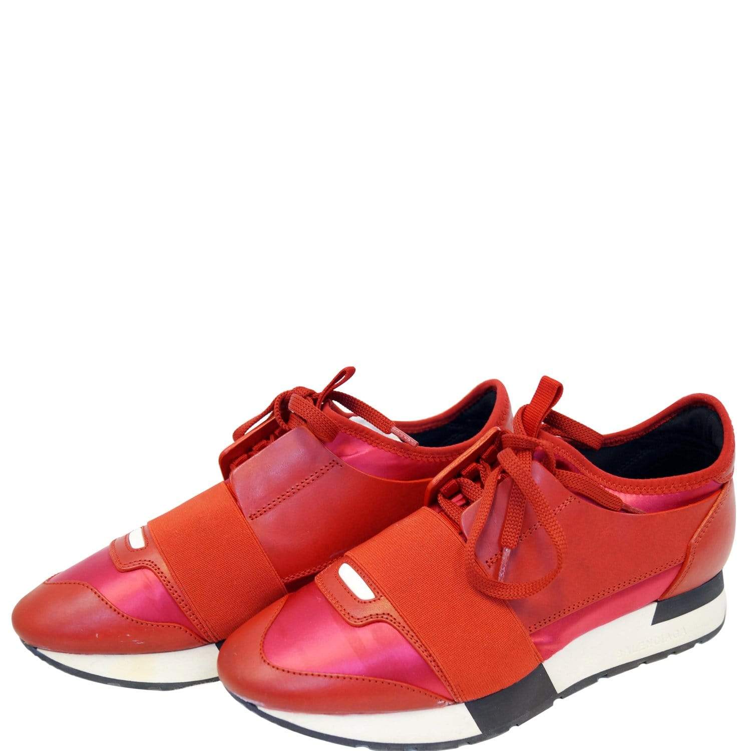 BALENCIAGA Race Runner Low-Top Sneakers Red - 15% OFF