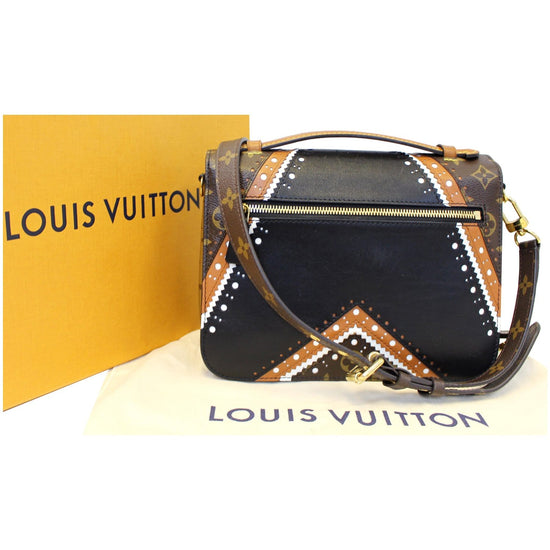 Louis Vuitton Brown, Pattern Print Monogram Reverse Pochette Métis mm