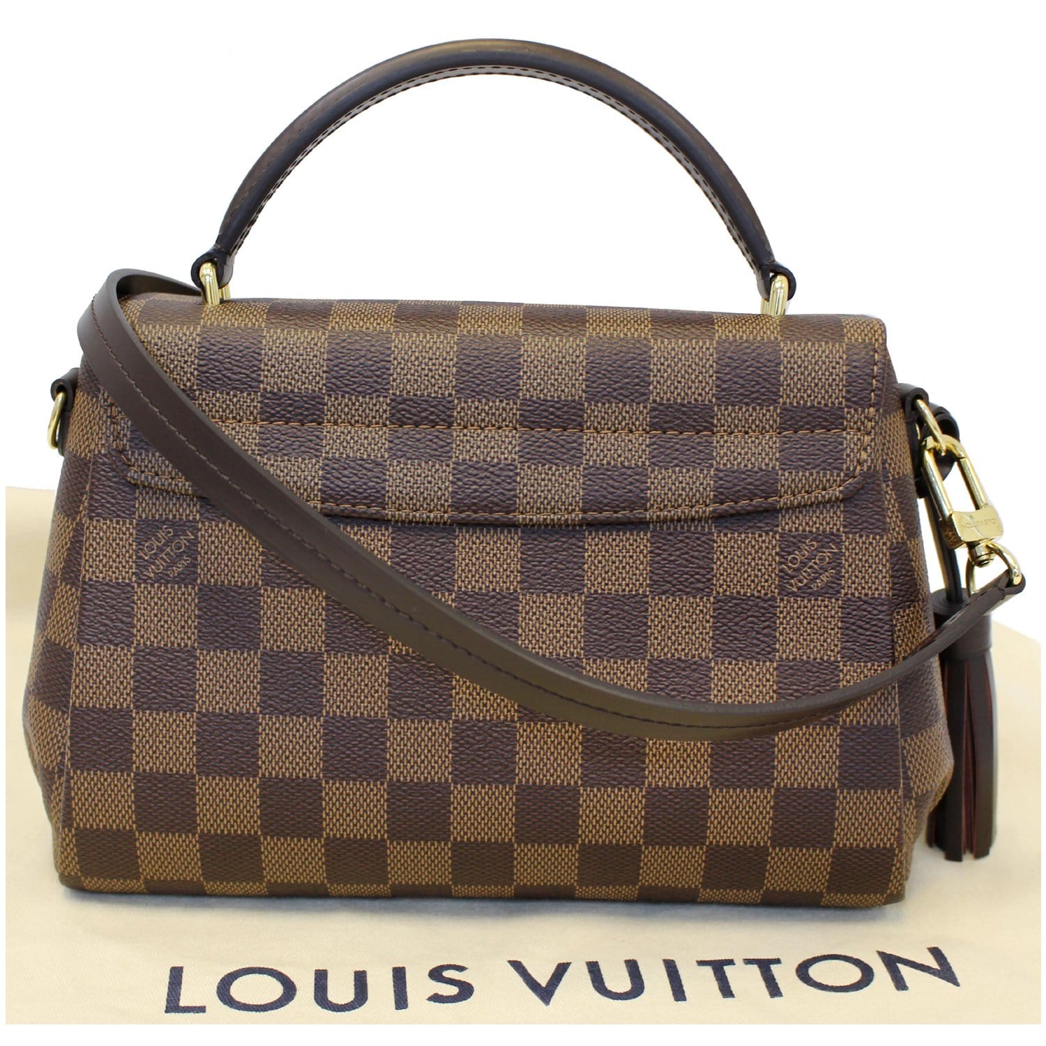 LOUIS VUITTON Croisette Damier Ebene Shoulder Crossbody Bag Brown-US