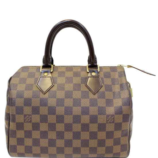 Authentic Louis Vuitton Speedy 25 Damier Ebene Satchel Handbag TR3152 France