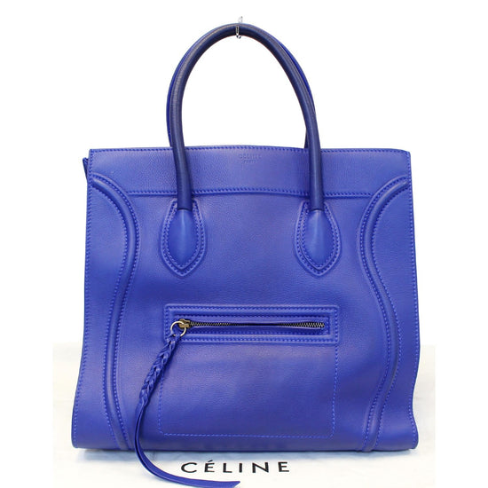 Celine Blue Canvas Medium Phantom Luggage Tote Bag - Yoogi's