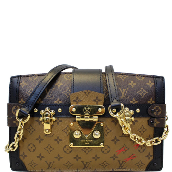 Louis Vuitton Clutch Trunk Monogram Reverse Brown/Black in Coated  Canvas/Calfskin with Brass - US