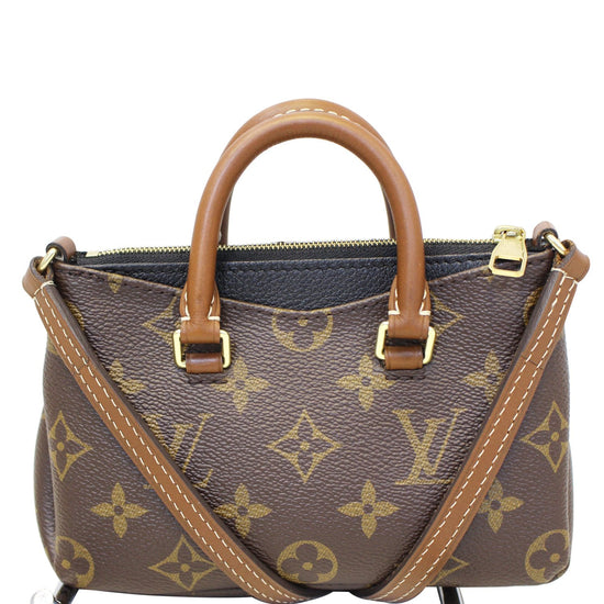 LOUIS VUITTON Nano Pallas Monogram Canvas Shoulder Crossbody Bag-US