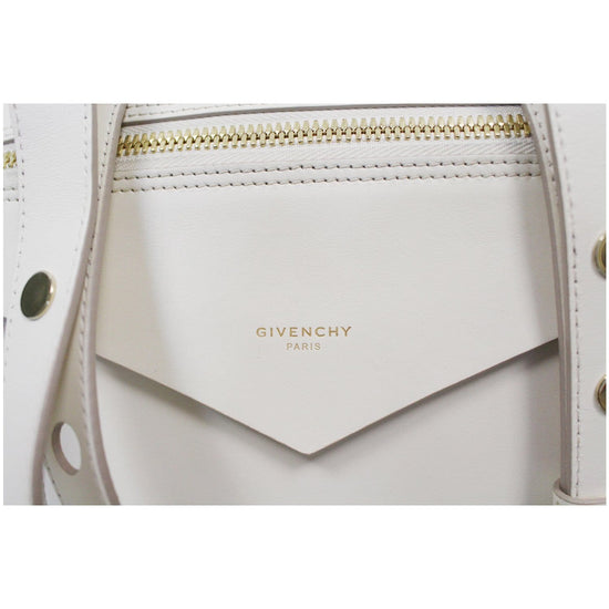 GIVENCHY Sway Small 2Way Leather Shoulder Bag White