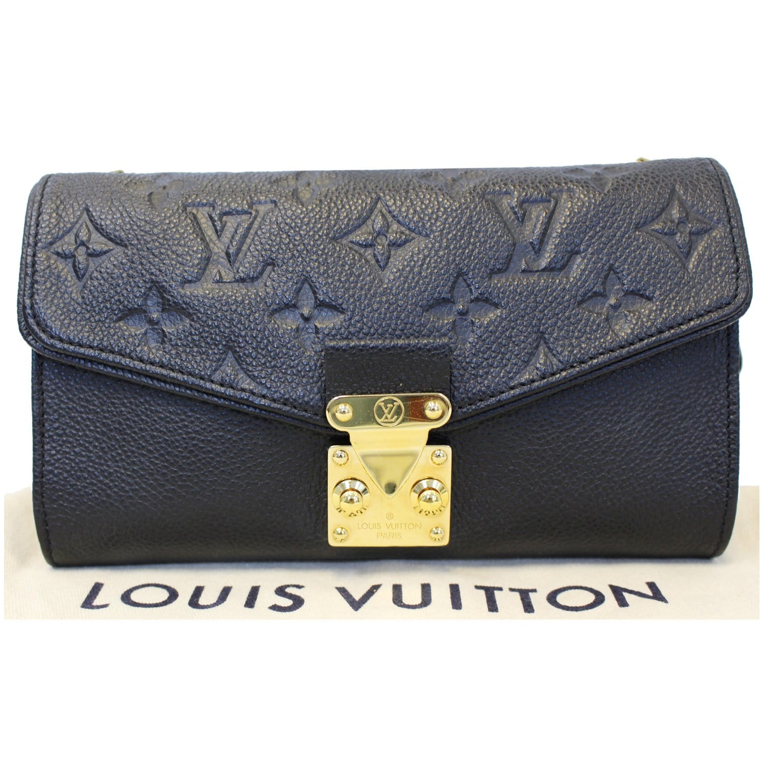 LOUIS VUITTON St Germain Pochette Empreinte Leather Shoulder Bag Black-US