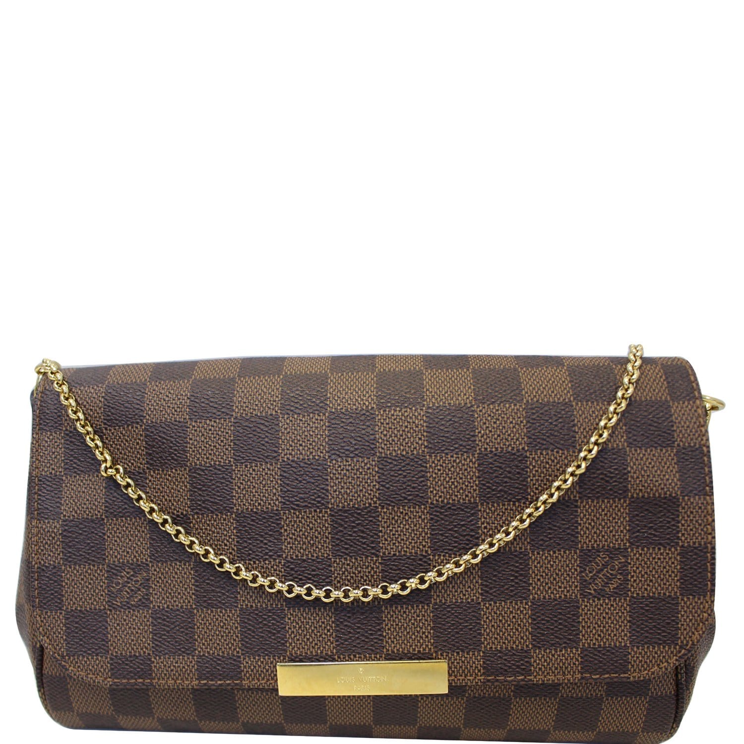 Louis Vuitton Pochette Félicie Bag In Brown Damier Ebene And Studs