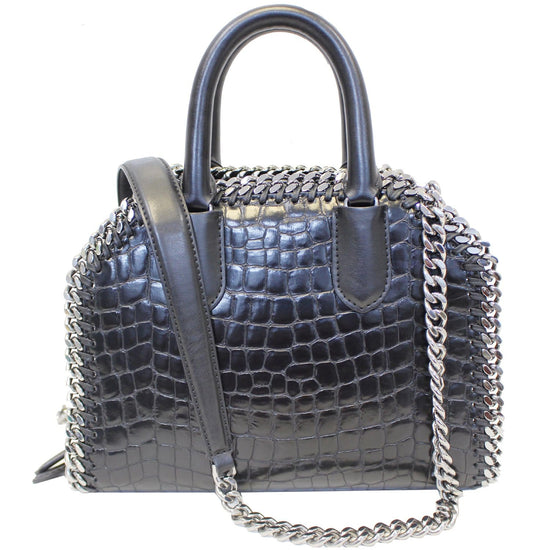 STELLA MCCARTNEY Falabella Box Crocodile Top Handle Bag