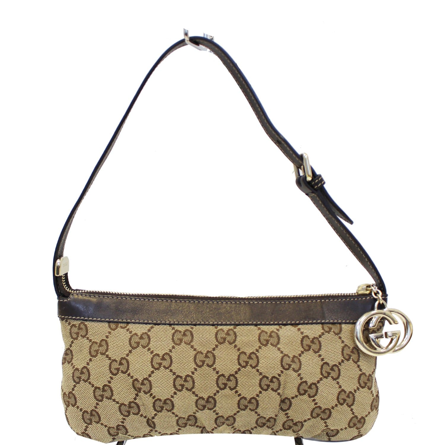 Gucci, Bags, Authentic New Gucci Interlocking G Chain Beige Leather  Shoulder Bag