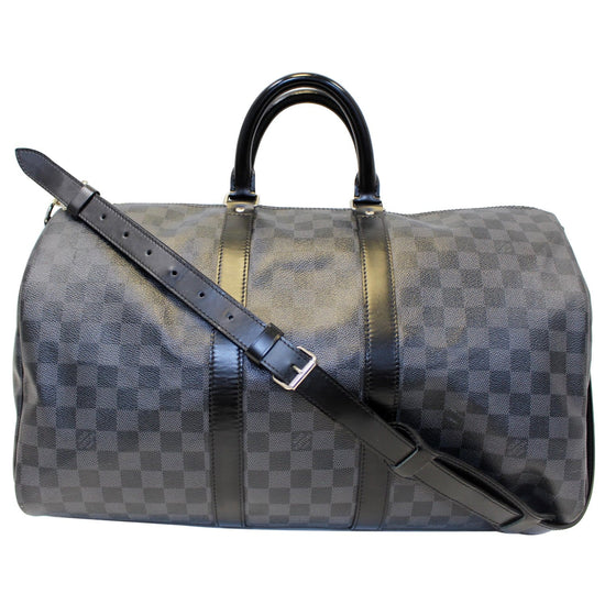 LOUIS VUITTON Keepall 45 Damier Graphite Bandouliere Travel Bag-US