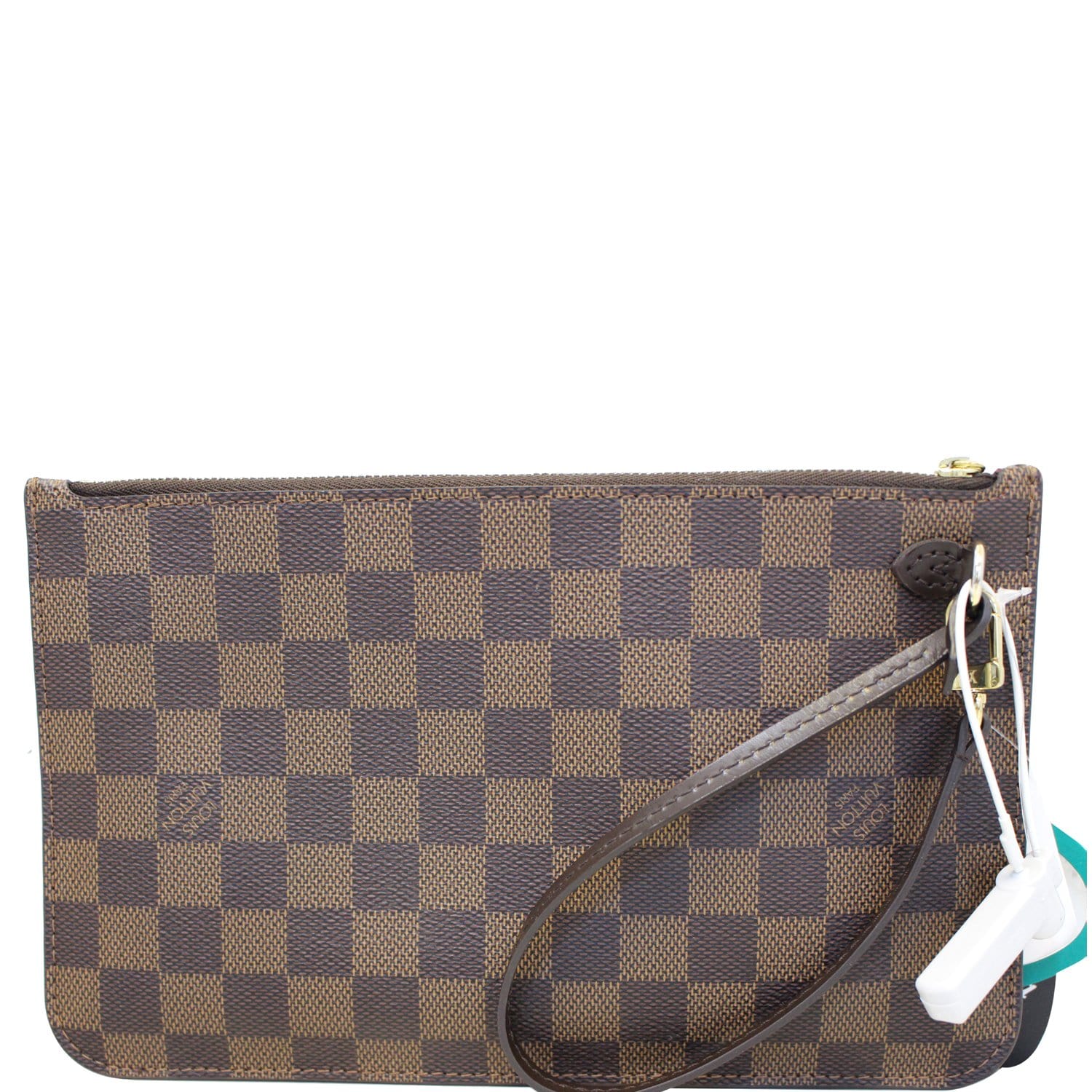 Louis Vuitton Damier Ebene Pouch Wristlet Pochette Clutch Bag