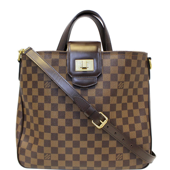 Authentic Louis Vuitton Canvas Cabas Rosebery Two Way Tote in Damier Ebene