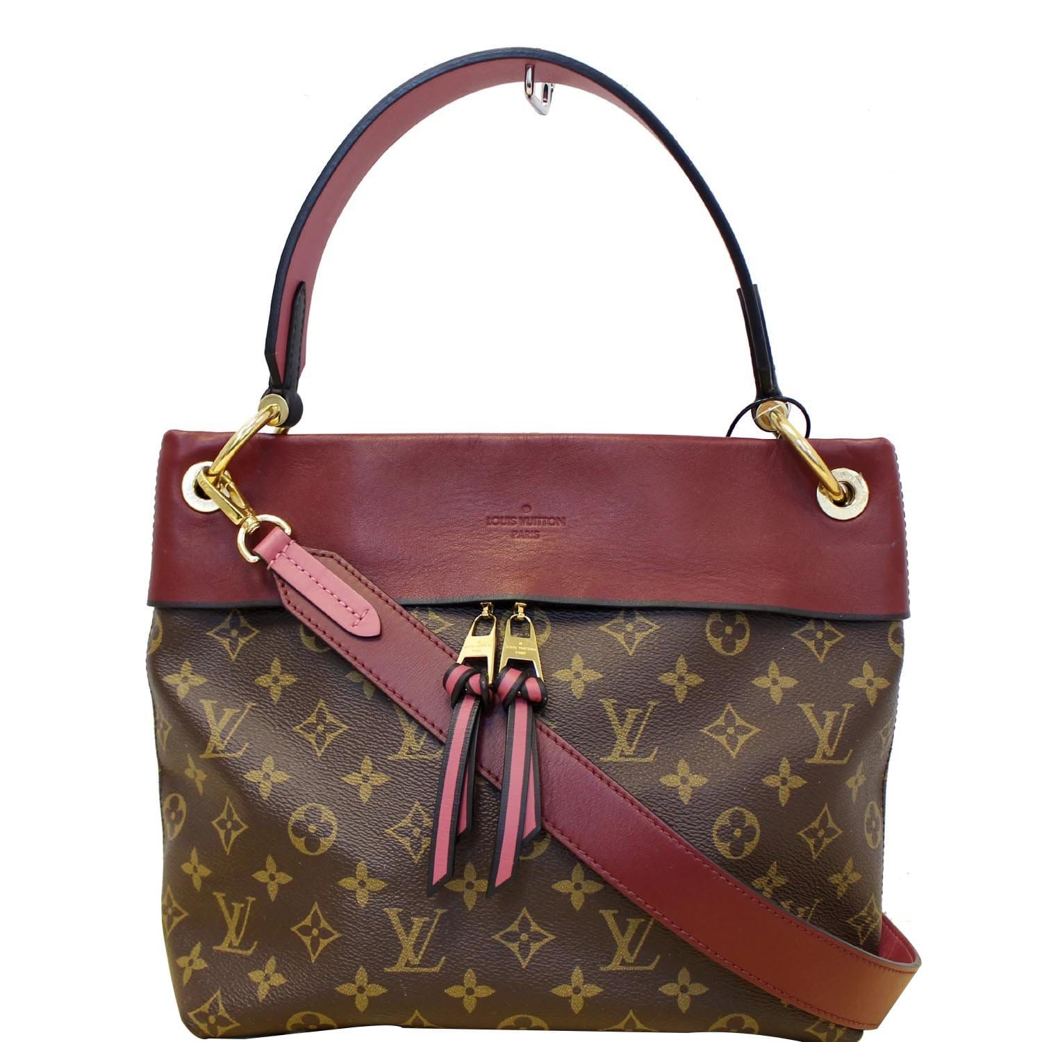 LOUIS VUITTON Tuileries Besace Monogram Canvas Shoulder Bag Rose Bruye