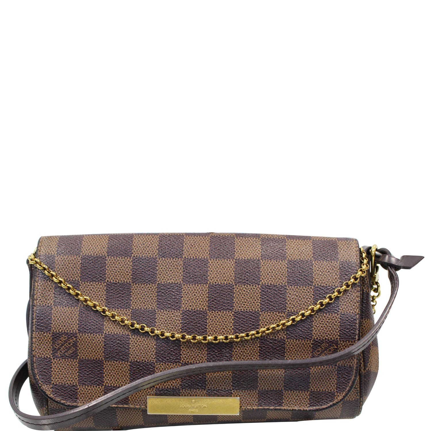 LOUIS VUITTON Favorite PM Bag in Damier Ebene Canvas