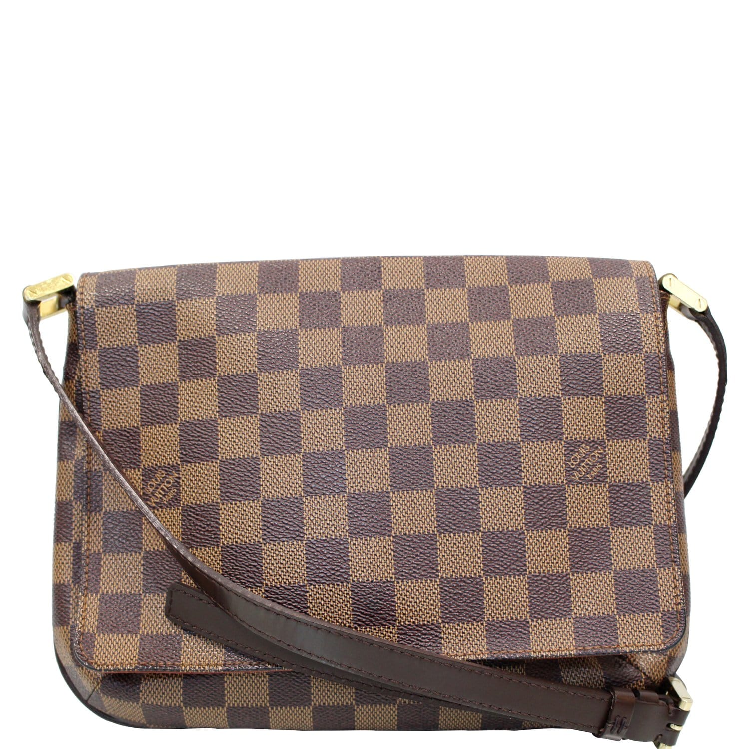 LOUIS VUITTON Musette Tango Long Strap Damier Ebene Crossbody Bag Brow