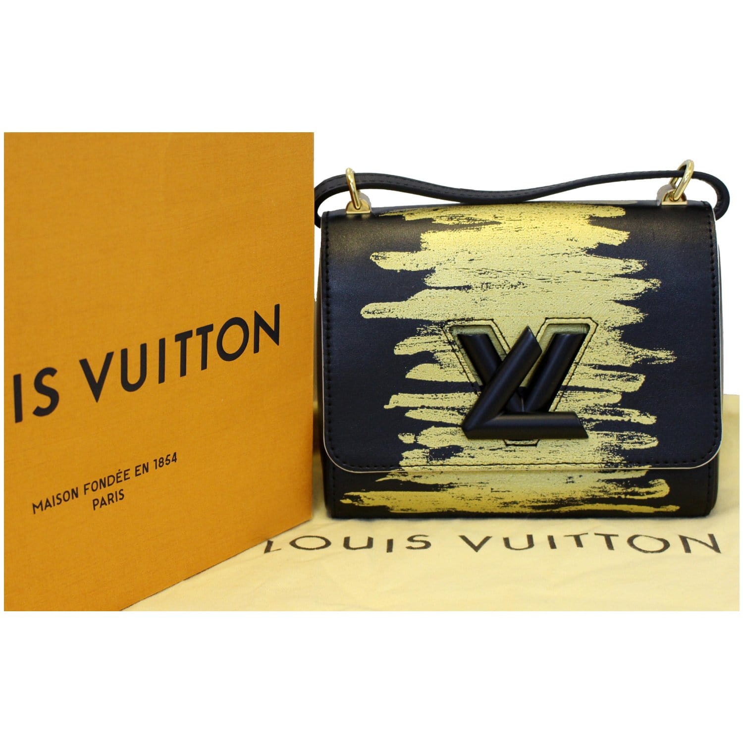 LOUIS VUITTON Twist PM Calfskin Leather Crossbody Bag Light Gold-US