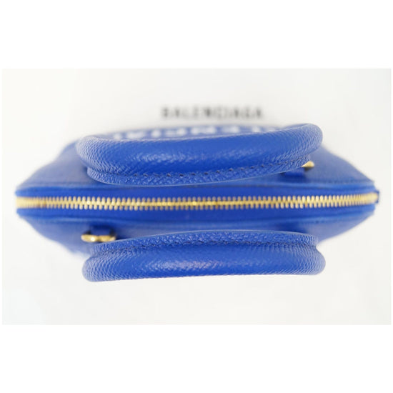 City leather handbag Balenciaga Blue in Leather - 41978808