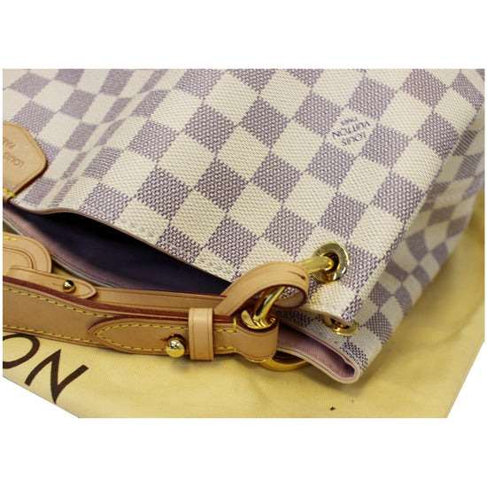 Louis Vuitton Graceful Damier Azur MM Rose Ballerine in Coated Canvas with  Gold-tone - US