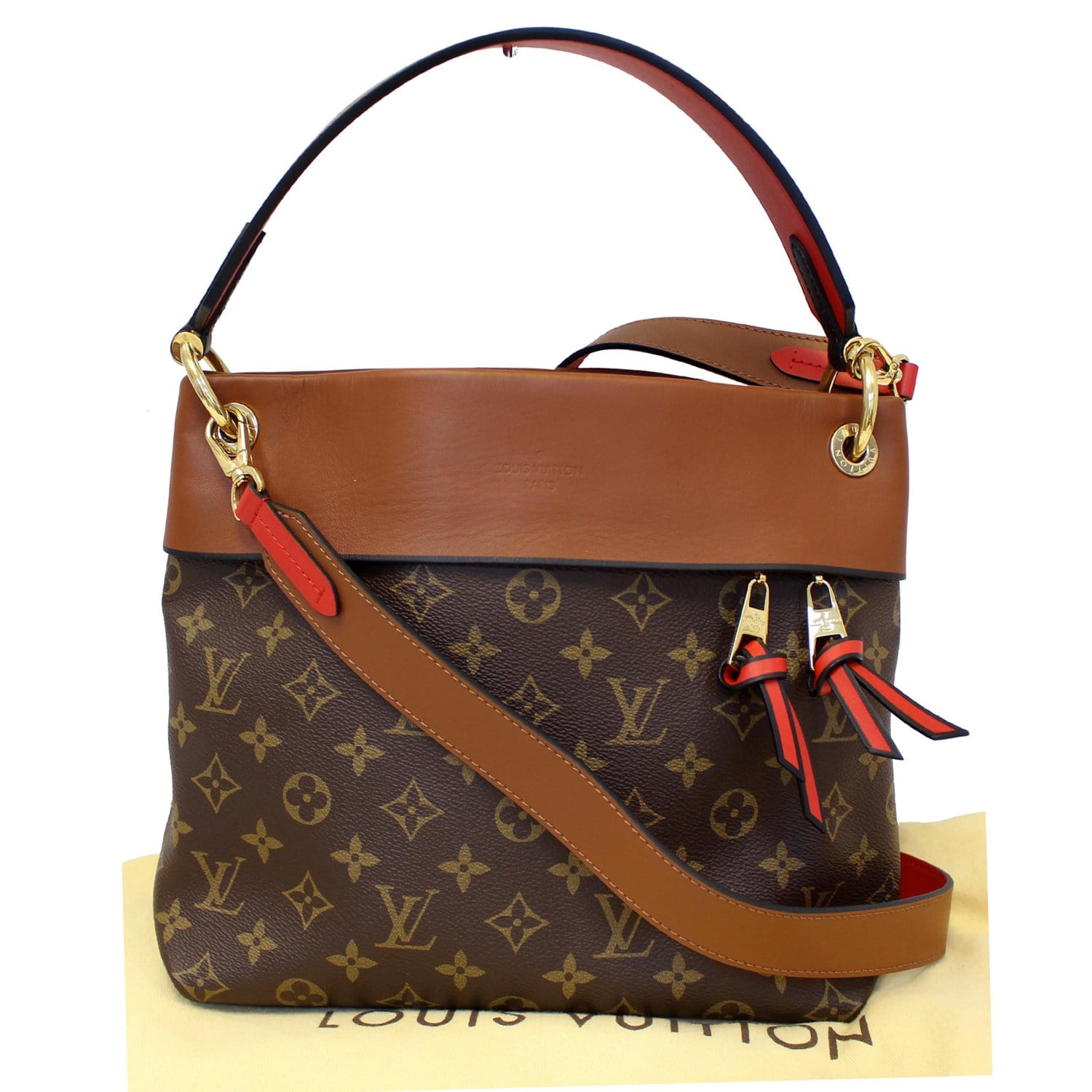 LOUIS VUITTON Tuileries Besace Monogram Canvas Shoulder Bag Caramel-US