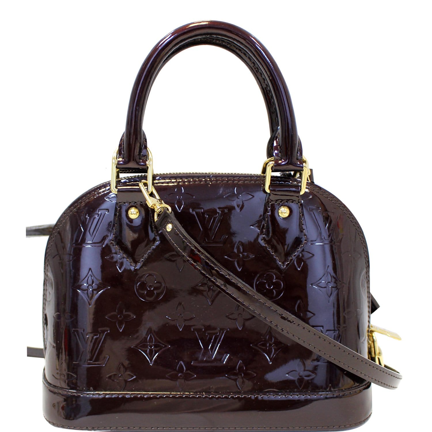 Louis Vuitton Alma PM Amarante Vernis Patent Leather Bag.