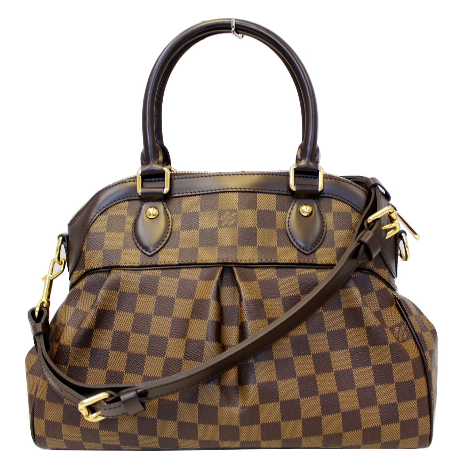 LOUIS VUITTON Trevi PM Damier Ebene Shoulder Bag Brown-US