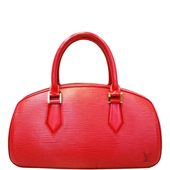 LOUIS VUITTON Jasmine Epi Leather Satchel Bag Red - Final Sale