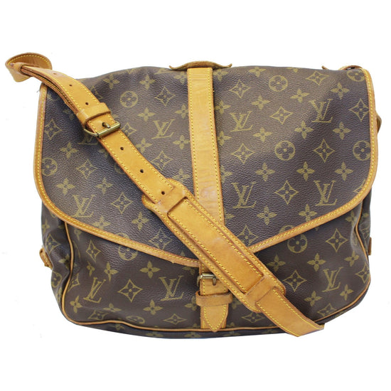 LOUIS VUITTON Saumur 35 Monogram Canvas Shoulder Bag-US