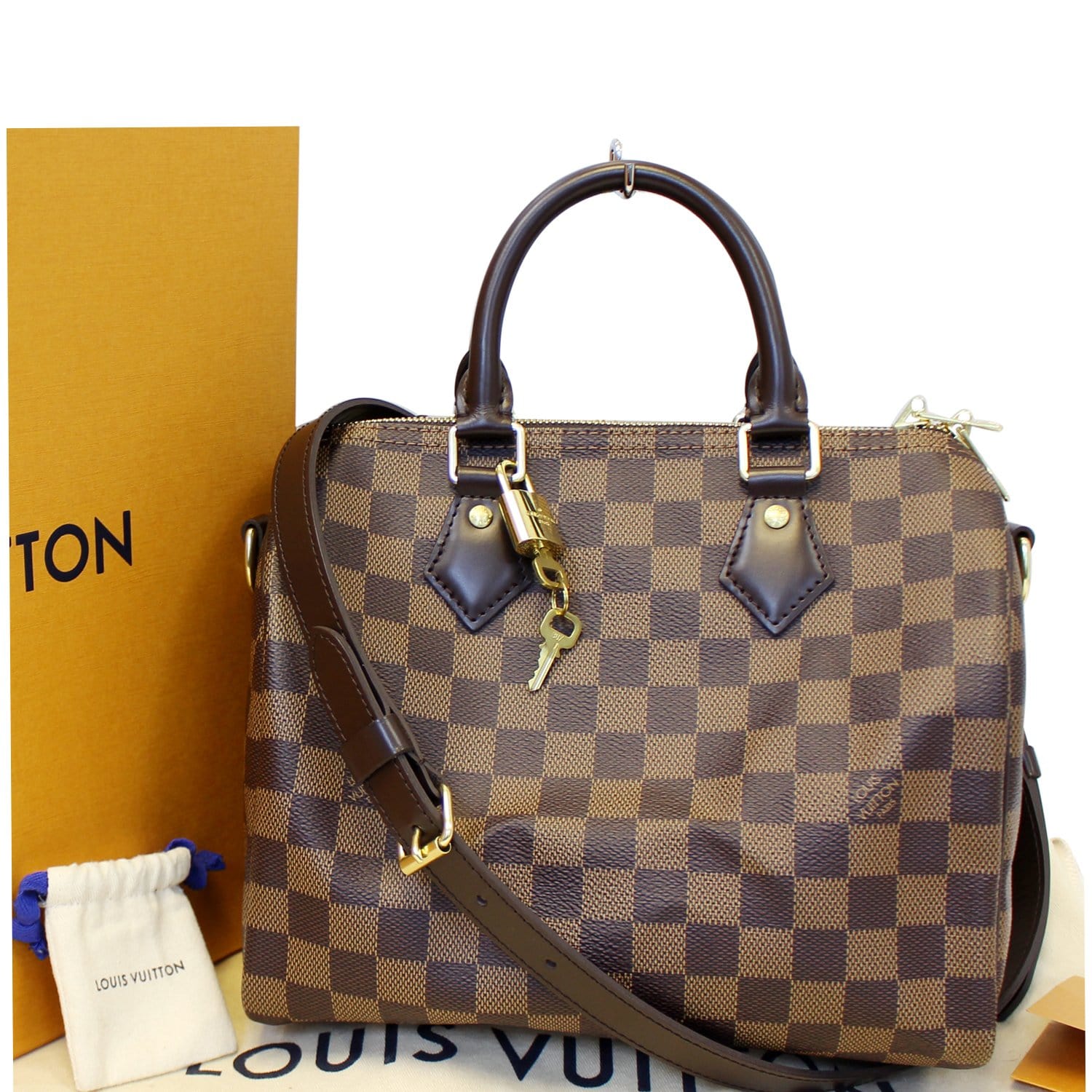 Louis Vuitton Damier Ebene Speedy Bandouliere 25