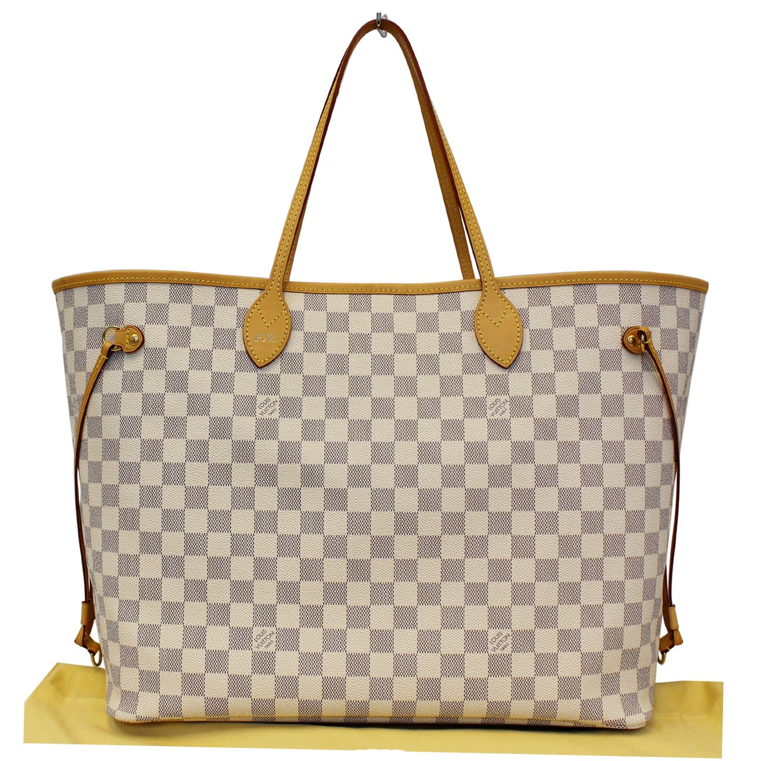 LOUIS VUITTON Neverfull GM Damier Azur Tote Shoulder Bag Rose Ballerin-US