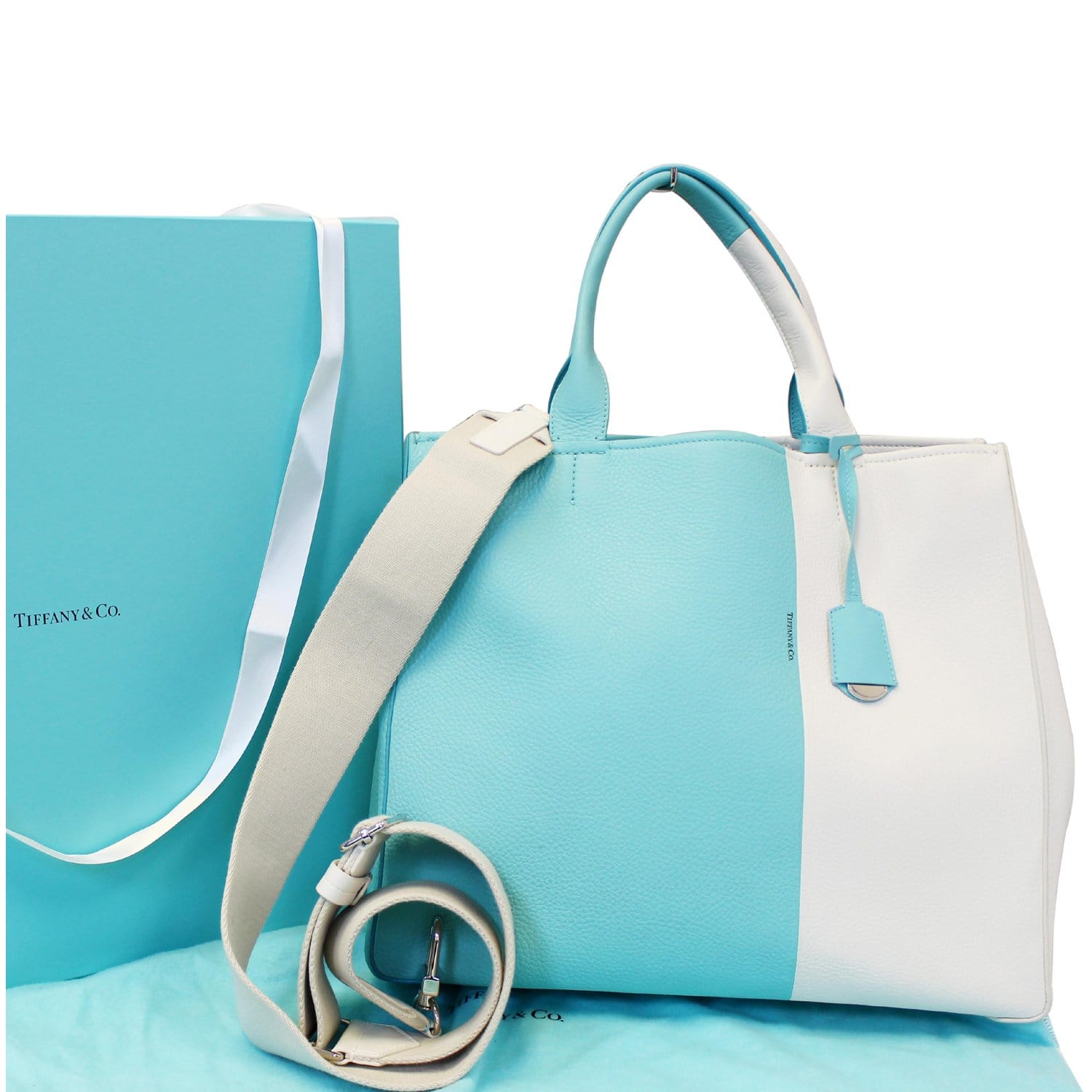 Tiffany & Co Shopping Bag Jewelry Presentation Gift Bag Blue 