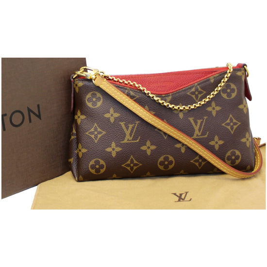 Louis Vuitton Pallas clutch bag Dark brown Leather ref.404802 - Joli Closet