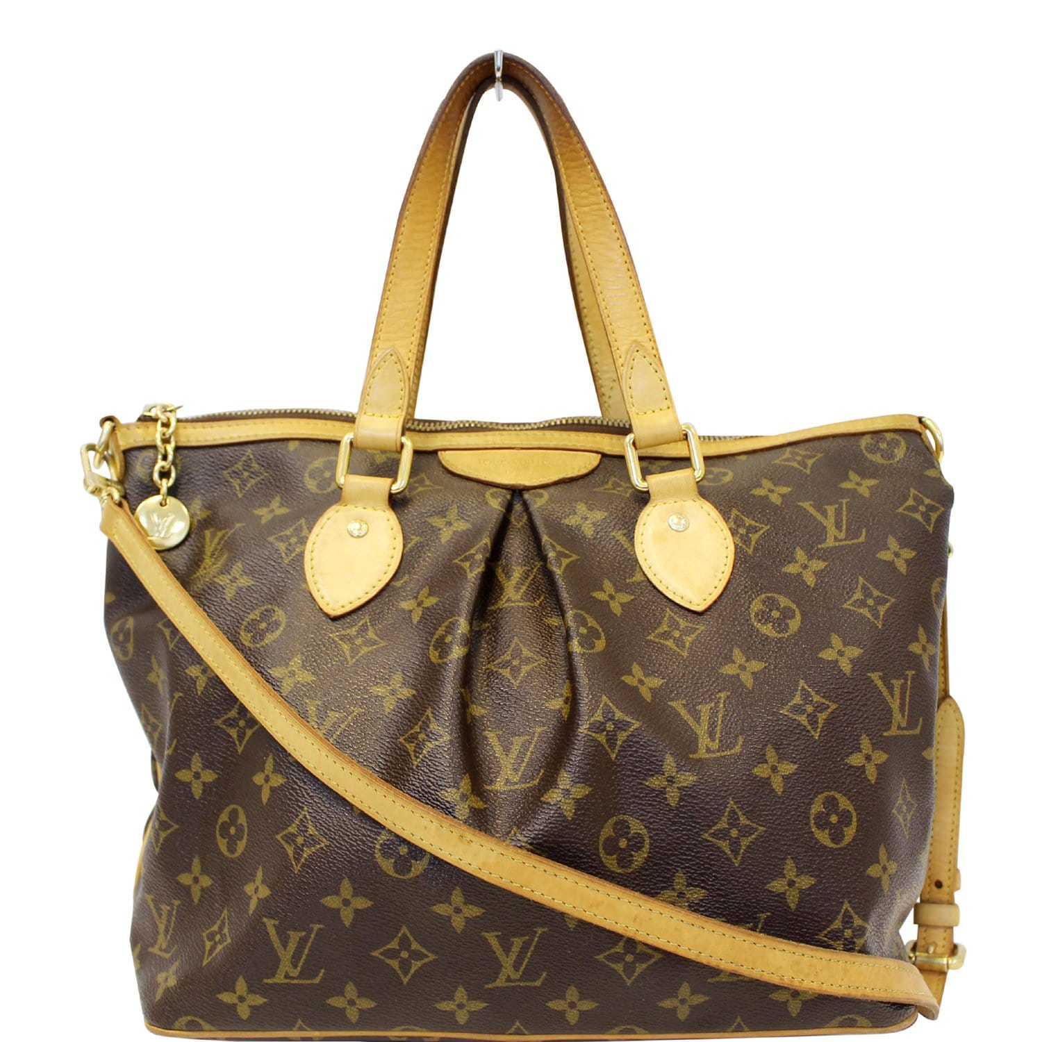 Palermo cloth handbag Louis Vuitton Brown in Cloth - 25092864