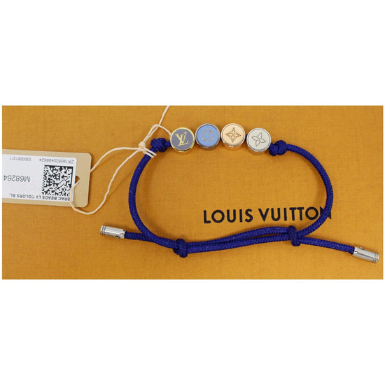 Louis Vuitton Monogram Colours Braided Bracelet, Blue, One Size