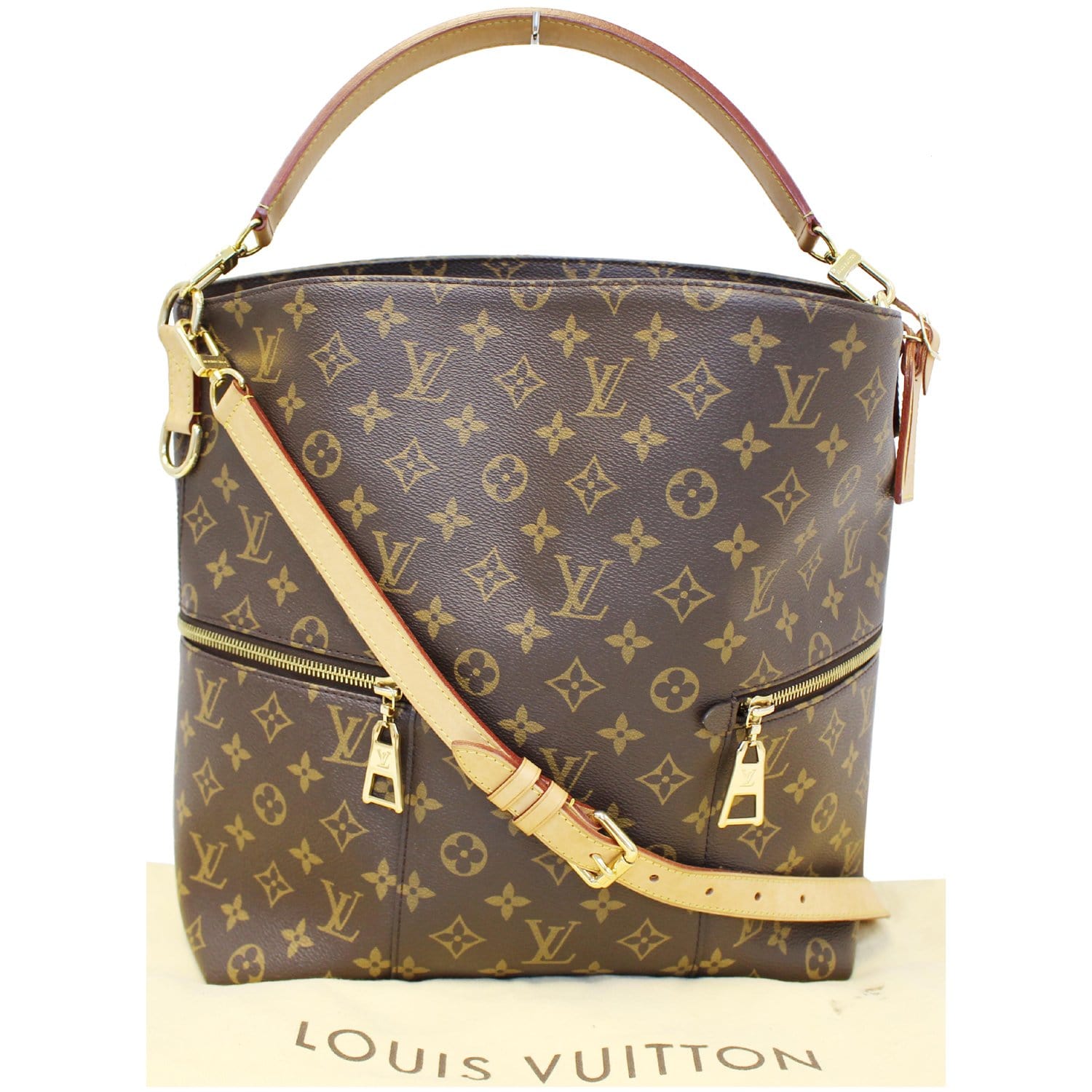 LOUIS VUITTON Melie Monogram Canvas Hobo Shoulder Bag Brown_US