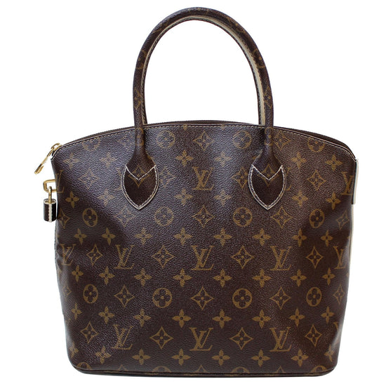 Lockit cloth handbag Louis Vuitton Brown in Cloth - 37970705