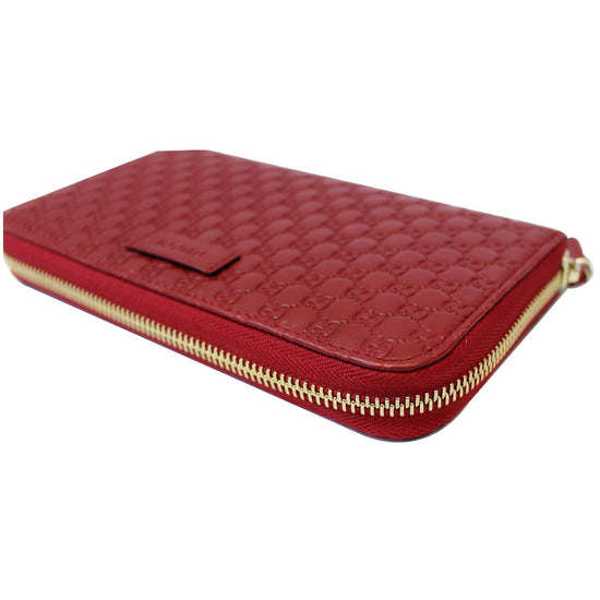 GUCCI Microguccissima Zip Around Top Handle Travel Wallet Testa di Moro  1304609