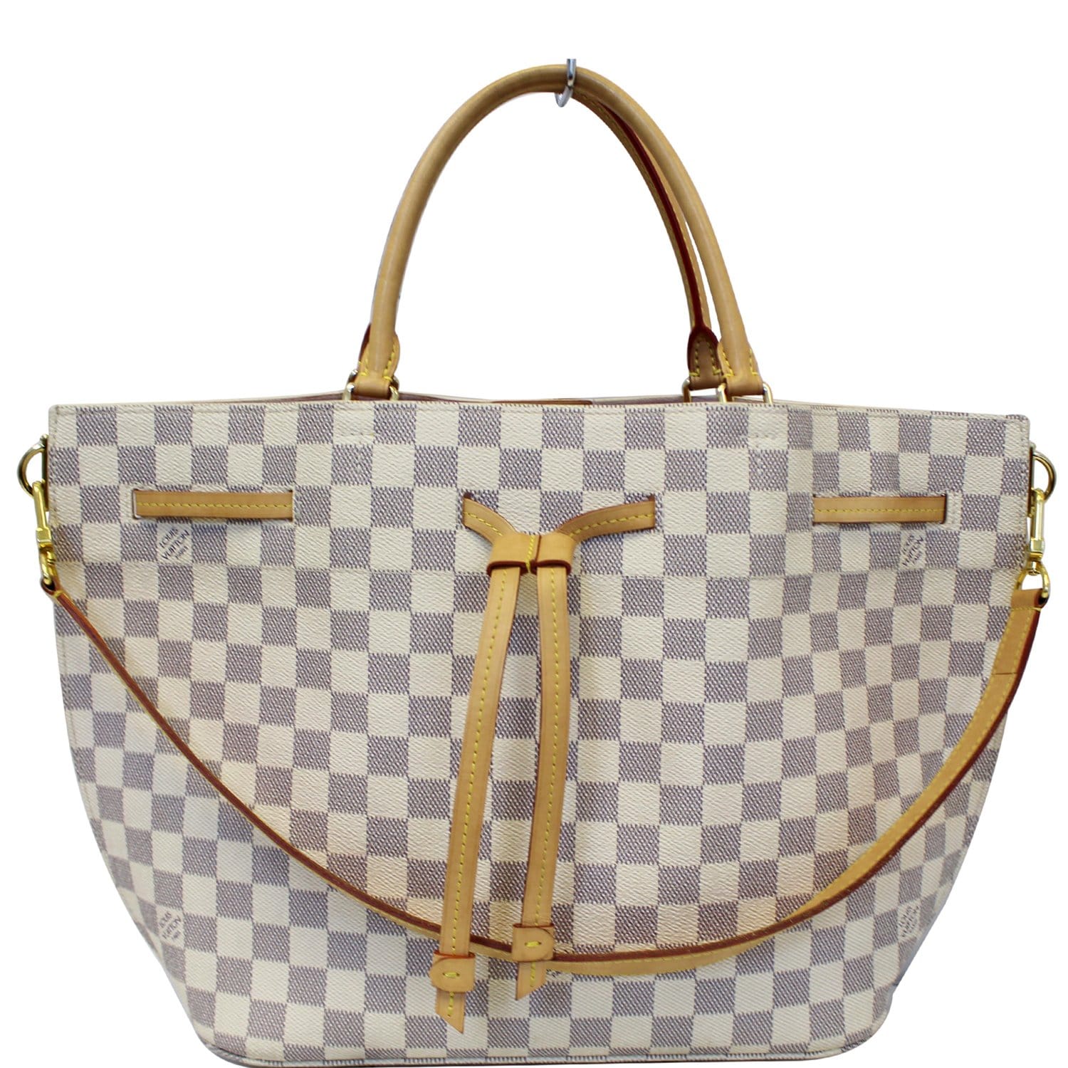 Louis Vuitton - Authenticated Girolata Handbag - Cotton White for Women, Good Condition