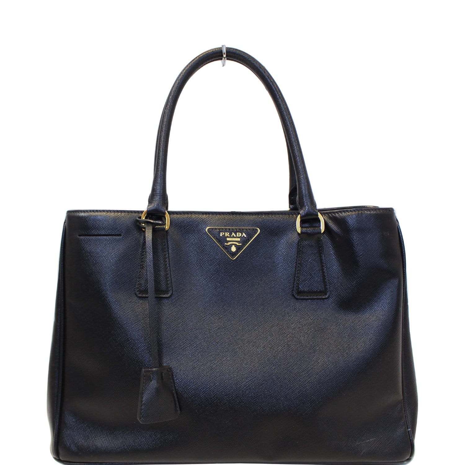 Large Saffiano Leather Prada Galleria Bag in BLACK