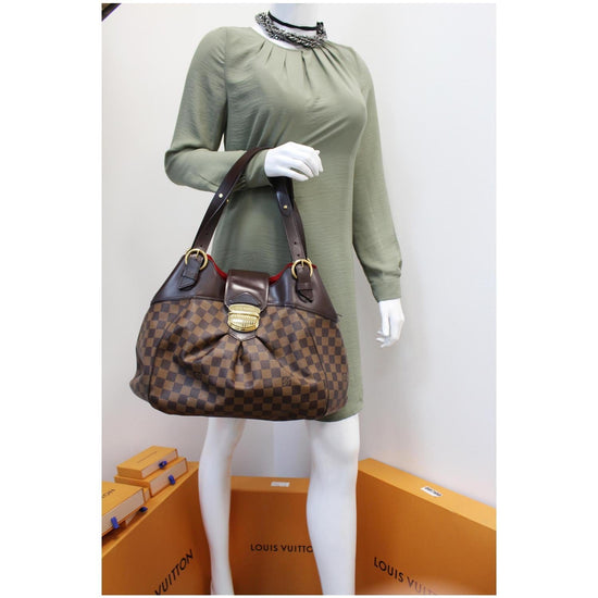 LOUIS VUITTON DAMIER EBENE SISTINA GM SHOULDER BAG - CRTBLNCHSHP