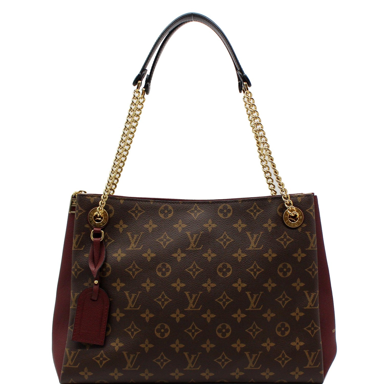 Louis Vuitton Surene BB Shoulder Bag Monogram Canvas Leather Brown Bla –  Gaby's Bags