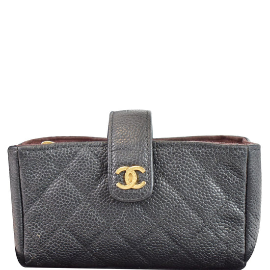 CHANEL Iridescent Lambskin Quilted Round Clutch With Chain Ivory