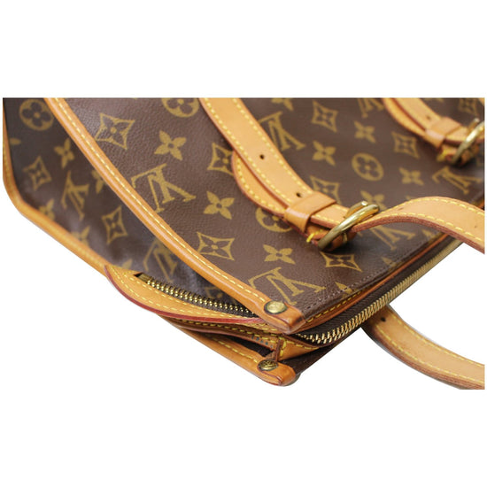 Popincourt cloth handbag Louis Vuitton Brown in Cloth - 38420891