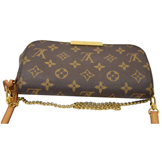 Louis Vuitton Favorite PM Crossbody Bag in Brown Coated Canvas Cloth  ref.641108 - Joli Closet