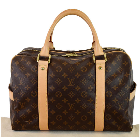 LOUIS VUITTON Carryall Monogram Canvas Satchel Bag Brown