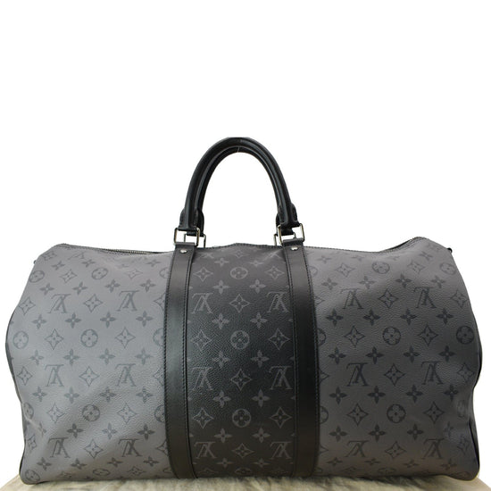 Louis Vuitton Limited Edition Black Monogram Galaxy Keepall Bandouliere 50  Bag - Yoogi's Closet