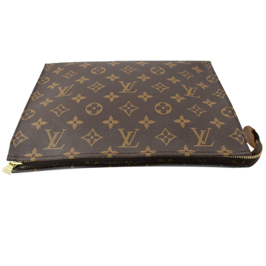 LOUIS VUITTON Toiletry 19 Monogram Canvas Cosmetics Pouch Brown