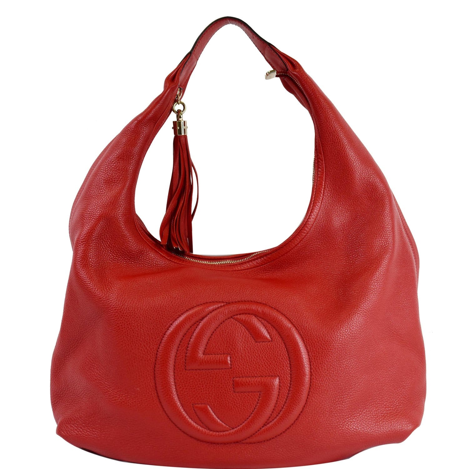 Gucci Red Soho Hobo Large Leather Shoulder Bag ○ Labellov ○ Buy and Sell  Authentic Luxury